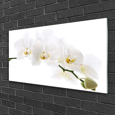 Glass Print Flowers floral white