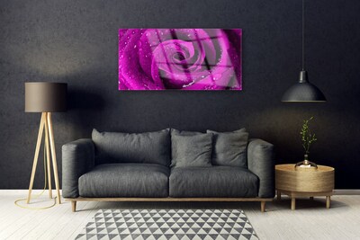 Glass Print Rose floral pink