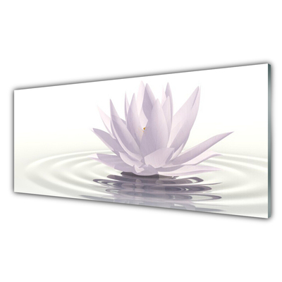 Glass Print Flower water art white