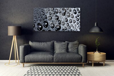 Glass Wall Art Abstract art black grey