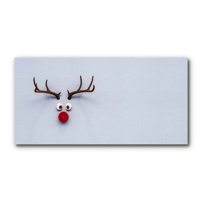 Glass Wall Art Holy reindeer Rudolf