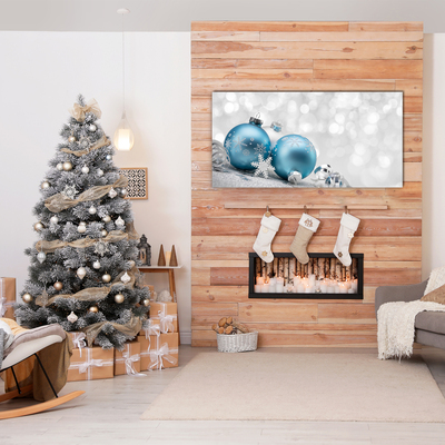 Glass Wall Art Baubles Winter Holiday Decorations