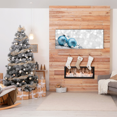 Glass Wall Art Baubles Winter Holiday Decorations