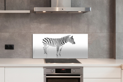 Kitchen Splashback painted Zebra