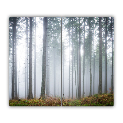 Chopping board Fog in the forest