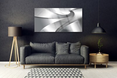 Acrylic Print Abstract art art silver grey