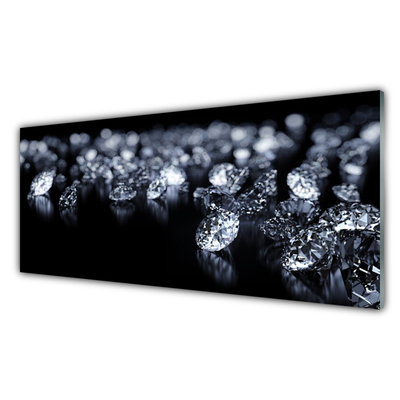 Acrylic Print Diamonds art black white