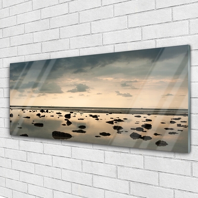 Acrylic Print Water landscape grey