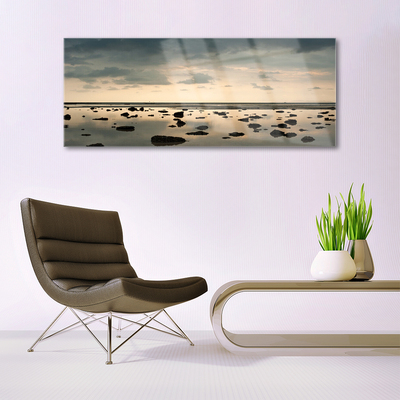 Acrylic Print Water landscape grey