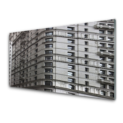 Acrylic Print Building houses grey
