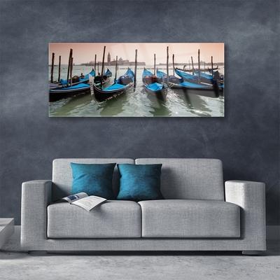 Plexiglas® Wall Art Boats architecture black blue
