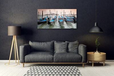 Plexiglas® Wall Art Boats architecture black blue