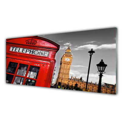 Plexiglas® Wall Art Phone booth architecture red
