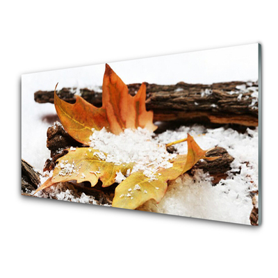 Plexiglas® Wall Art Leaf floral brown