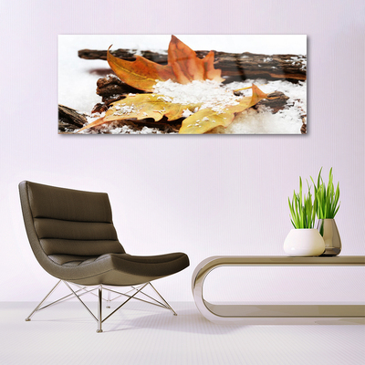 Plexiglas® Wall Art Leaf floral brown