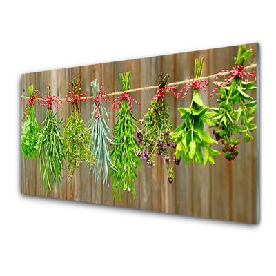 Kitchen Splashback Flowers floral green red