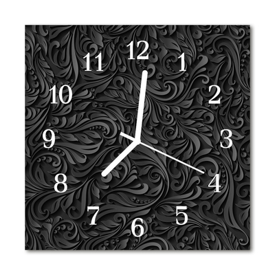 Glass Kitchen Clock Template art black