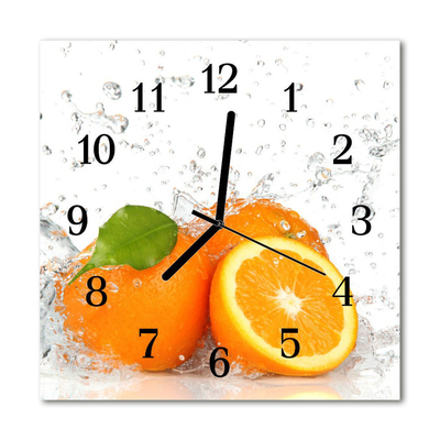 Glass Kitchen Clock Oranges kitchen orange