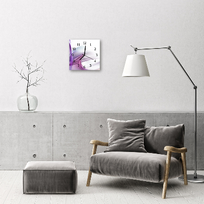 Glass Kitchen Clock Abstract abstract art purple