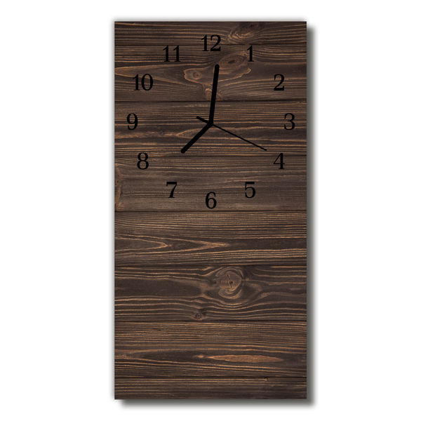 Glass Kitchen Clock Wood
