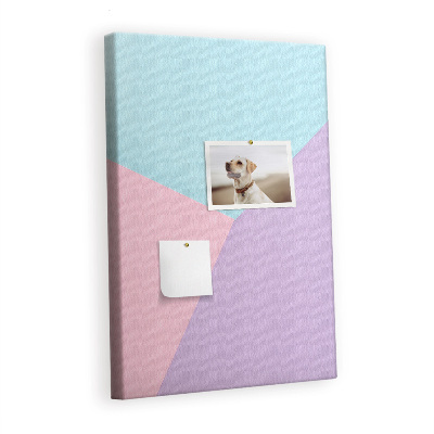 Cork notice board Pastel colors papers