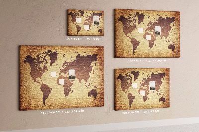 Pin board Old world map