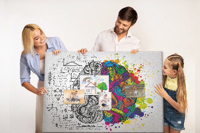 Pin board Human brain abstract