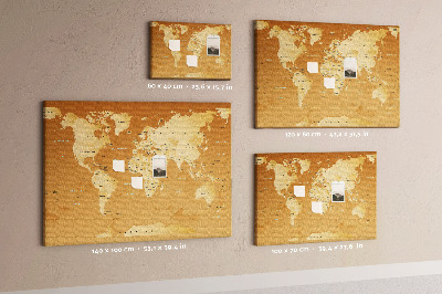 Cork board World map