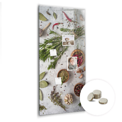 Kitchen magnetic board Herbs