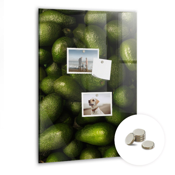 Kitchen magnetic board Fresh avocado