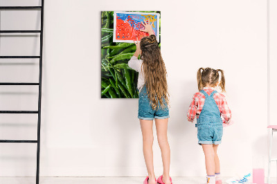 Kitchen magnetic board Green peppers