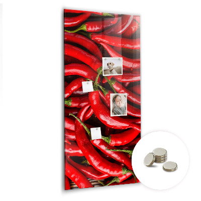 Kitchen magnetic board Chilli peppers