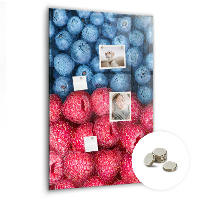 Kitchen magnetic board Blueberries and raspberries