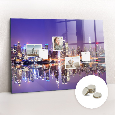 Magnetic board for office New York at night