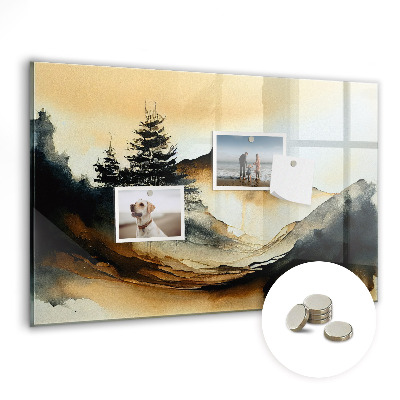 Decorative magnetic board Landscape abstraction
