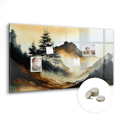Decorative magnetic board Landscape abstraction