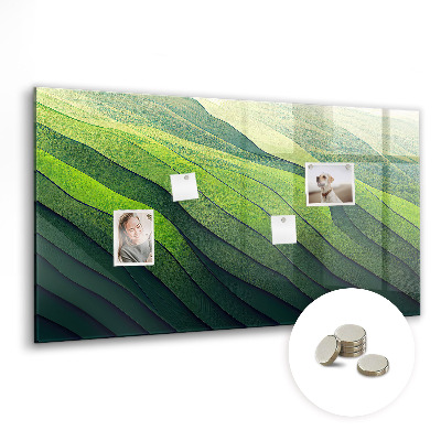 Magnetic notice board Green field abstraction