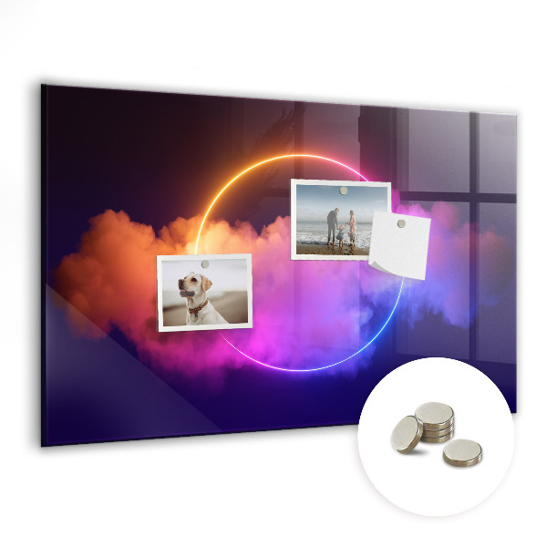 Magnetic notice board 3D smoke abstraction