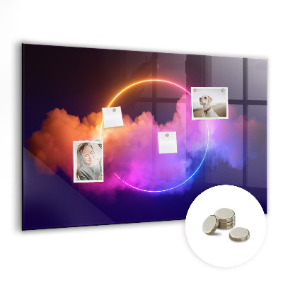 Magnetic notice board 3D smoke abstraction