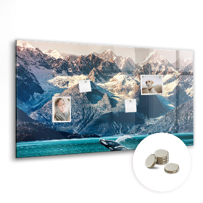 Magnetic board for kids Whale and mountains