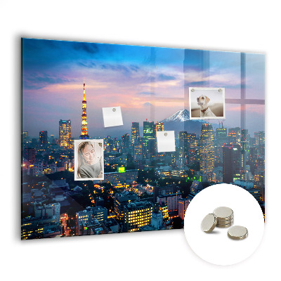 Decorative magnetic board City at night