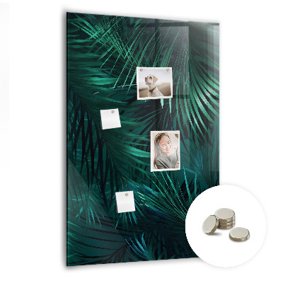 Magnetic board for wall Tropical leaves