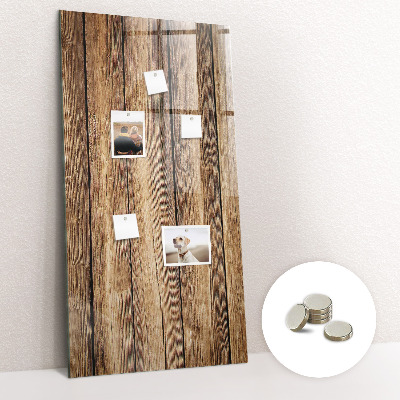 Magnetic memo board for kitchen Wood texture