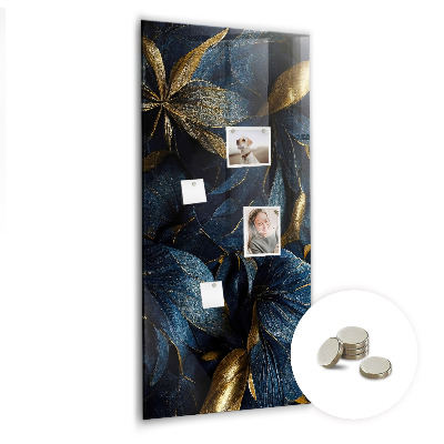 Magnetic board for wall Dark floral