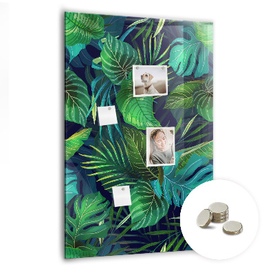 Magnetic board for wall Exotic large leaves