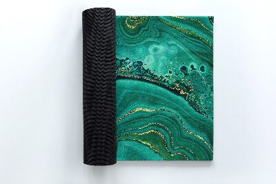 Washable door mat indoor Turquoise marble