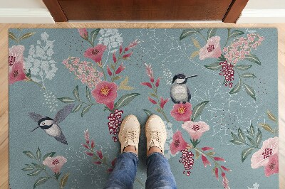 Door mat Birds flowers