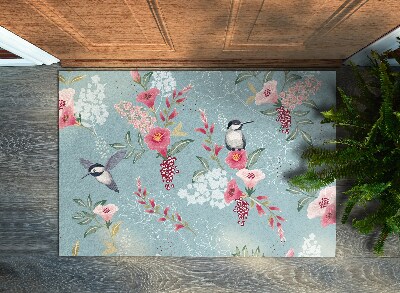 Door mat Birds flowers
