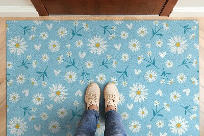 Washable door mat Floral pattern