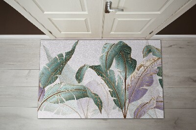 Washable door mat Leaves